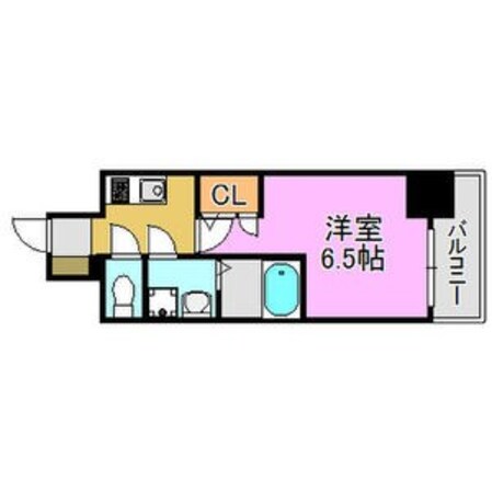 出屋敷駅 徒歩7分 6階の物件間取画像